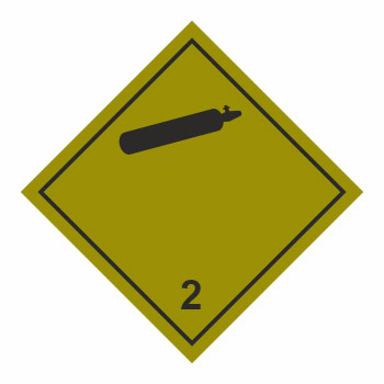 Знак перевозки опасных грузов «Класс 2.2. Невоспламеняющиеся, нетоксичные газы»